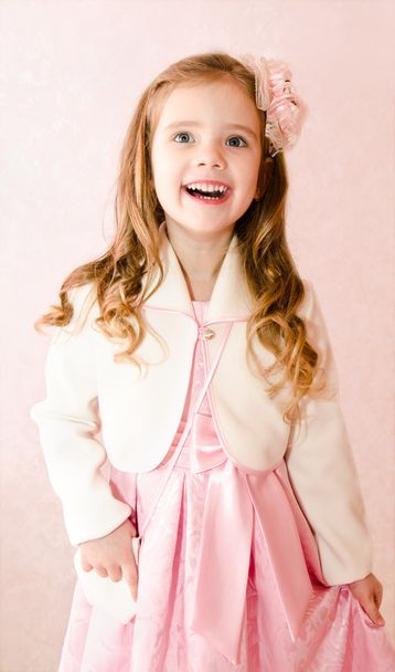 Cute happy little girl  in princess dress - Foto, imagen