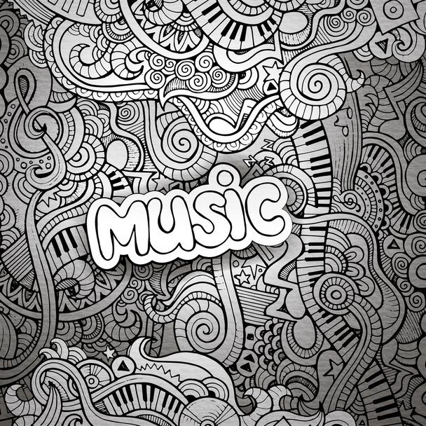 doodles σχηματικό Τετράδιο μουσικής - Διάνυσμα, εικόνα