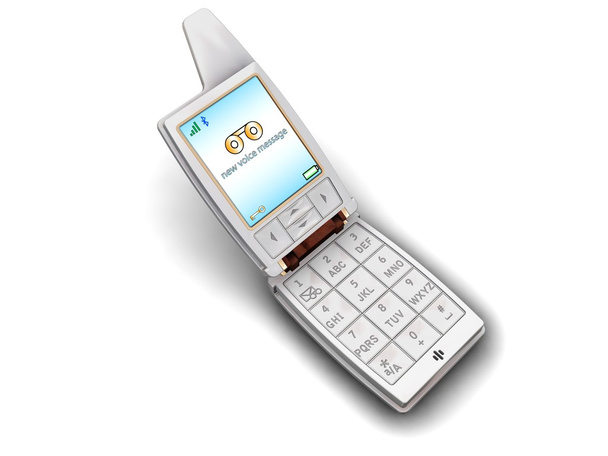Общий мобильный телефон с новой голосовой почтой отображается на экране
 - Фото, изображение