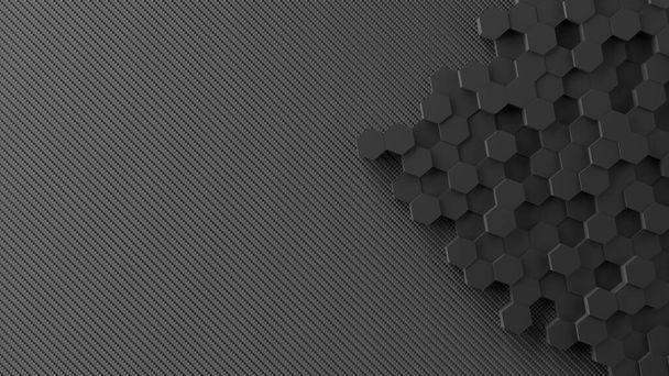 Estilo de fibra de carbono fondo Ilustración 3D - Foto, Imagen