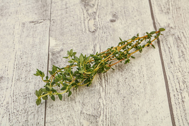 Alimento aromático Rama de tomillo verde fresco - Foto, Imagen