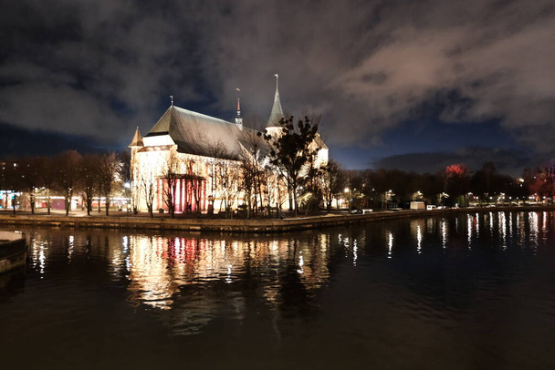 Kaliningrad, Russia, Kant island, Cathedral, December 25, 2020 - Fotoğraf, Görsel