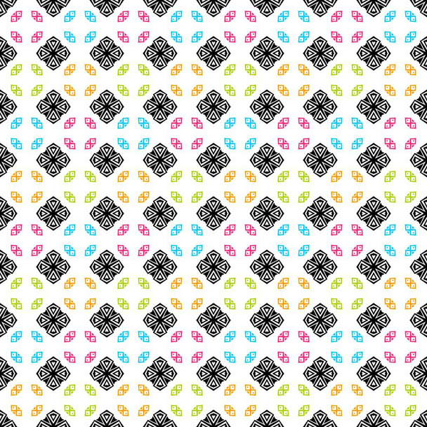 Seamless vibrant pattern. Modern geometric background in ornamental style. Tileable pastel colored wallpaper. Usable as tiling, wrappping papers, wallpapers etc.  - Vector, Image