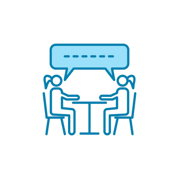 Illustration Vector graphic of meeting icon template - Vector, Image
