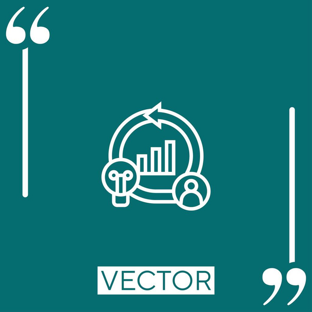 agile vector icon Lineair icoon. Aanpasbare streepjeslijn - Vector, afbeelding
