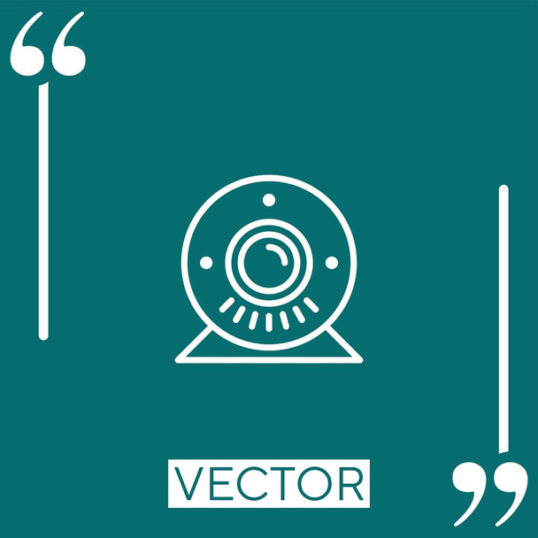 Webcam-Vektor-Symbol Lineares Symbol. Editierbare Strichlinie - Vektor, Bild