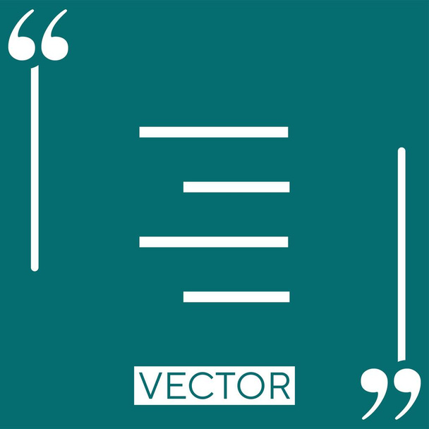 align right vector icon Linear icon. Editable stroke line - Vector, Image