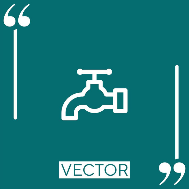 faucet vector icon Linear icon. Editable stroke line - Vector, Image