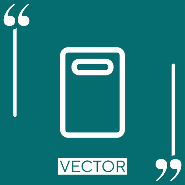 icono de vector de tabla de corte Icono lineal. Línea de carrera editable - Vector, Imagen