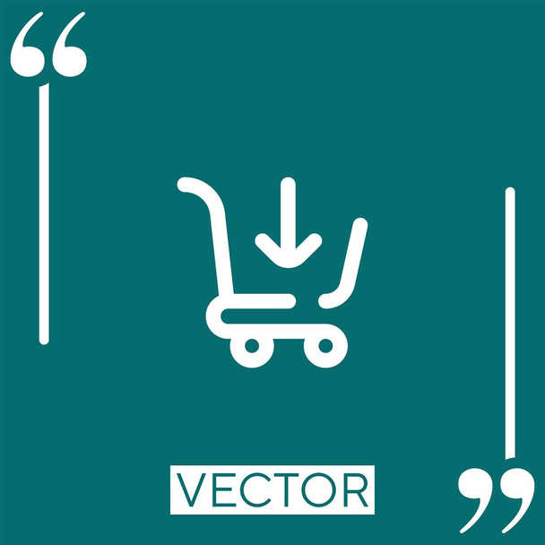 shopping cart vector icon Linear icon. Editable stroke line - Vector, Image