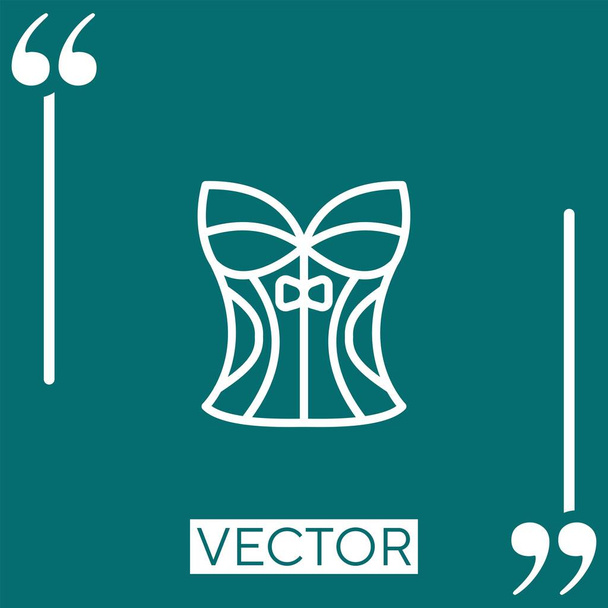 fűző vektor ikon Lineáris ikon. Szerkeszthető vonal - Vektor, kép