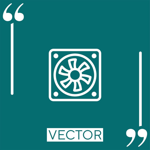 icono de vector más fresco icono lineal. Línea de carrera editable - Vector, Imagen