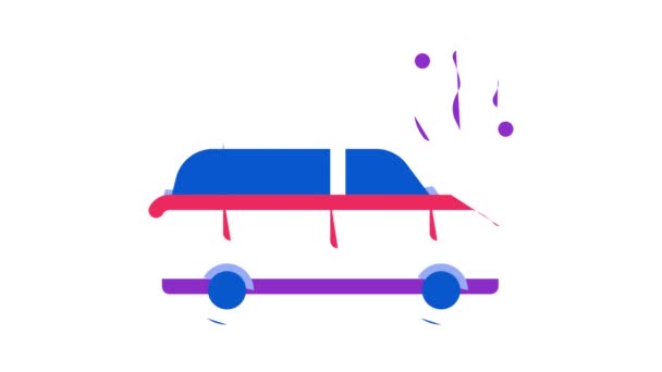 Sleepwagen Transport Icon Animatie - Video