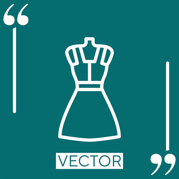 dress    vector icon Linear icon. Editable stroke line - Vector, Image