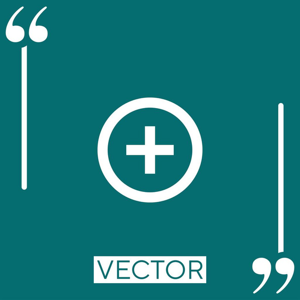 vector icoon toevoegen Lineair icoon. Aanpasbare slaglijn - Vector, afbeelding