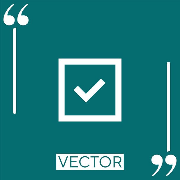 check   vector icon Linear icon. Editable stroke line - Vector, Image
