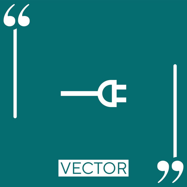 plug vector icon Icona lineare. Linea di corsa modificabile - Vettoriali, immagini