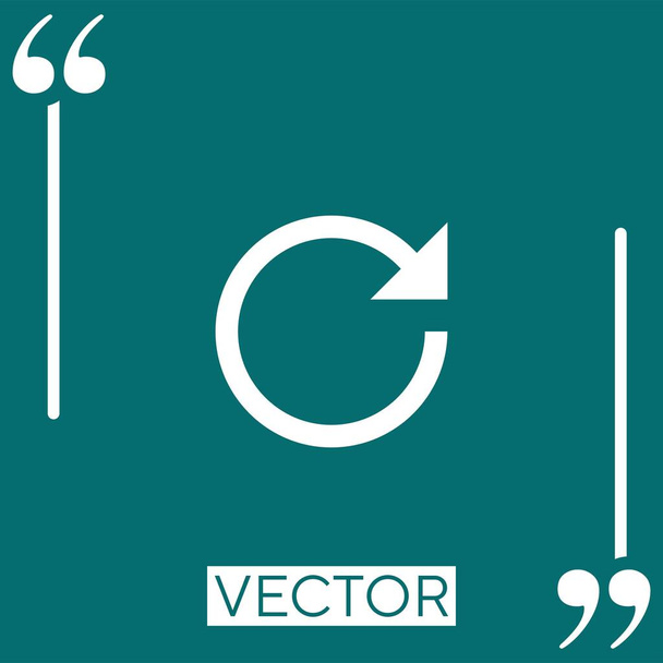 actualiser l'icône vectorielle icône linéaire. Ligne de course modifiable - Vecteur, image