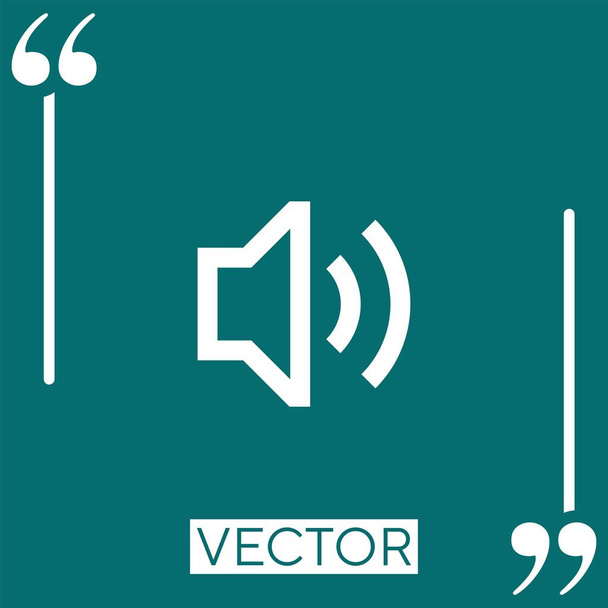 volume vector icoon Lineair icoon. Aanpasbare slaglijn - Vector, afbeelding