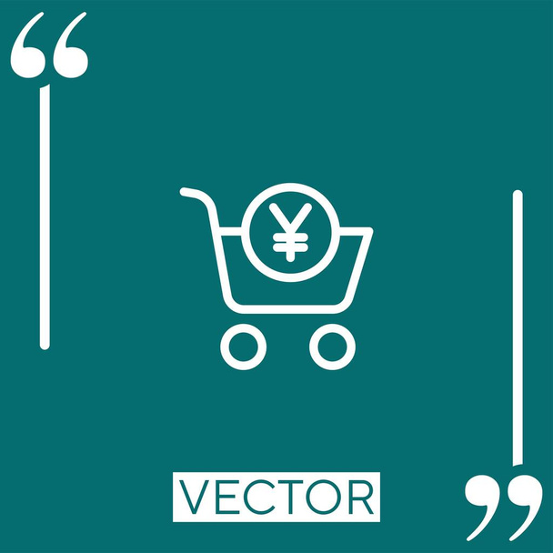 shopping cart    vector icon Linear icon. Editable stroke line - Vector, Image