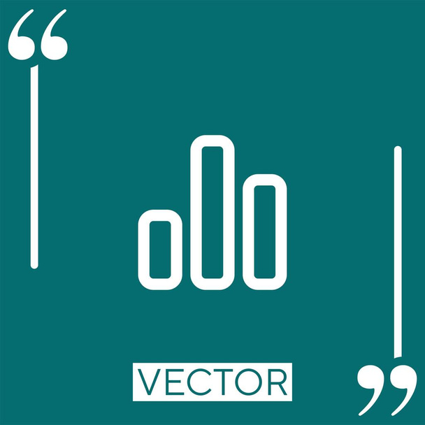 Balken grafische Umrisse Vektor-Symbol - Vektor, Bild