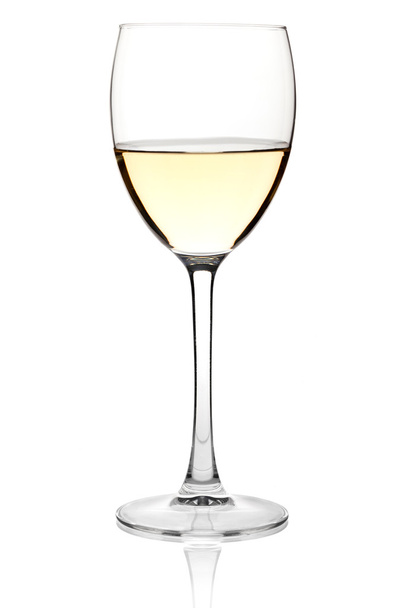 Белое вино в стакане - Фото, изображение