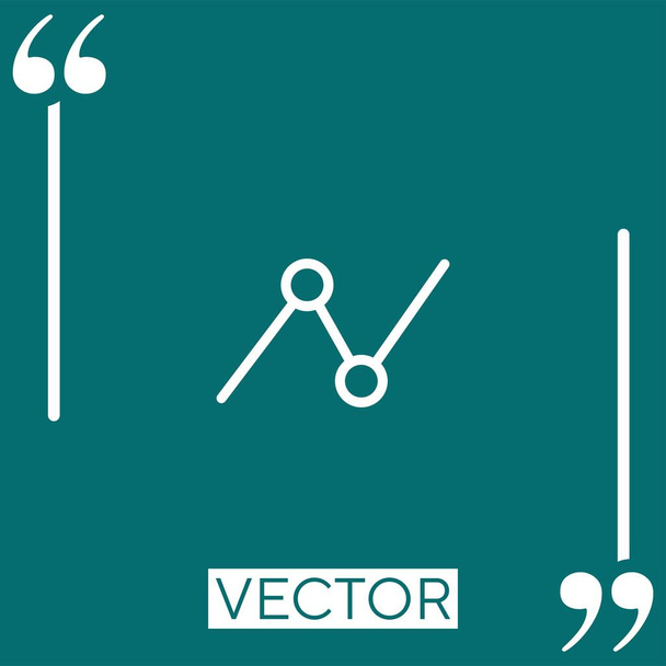 línea gráfico vector icono - Vector, Imagen