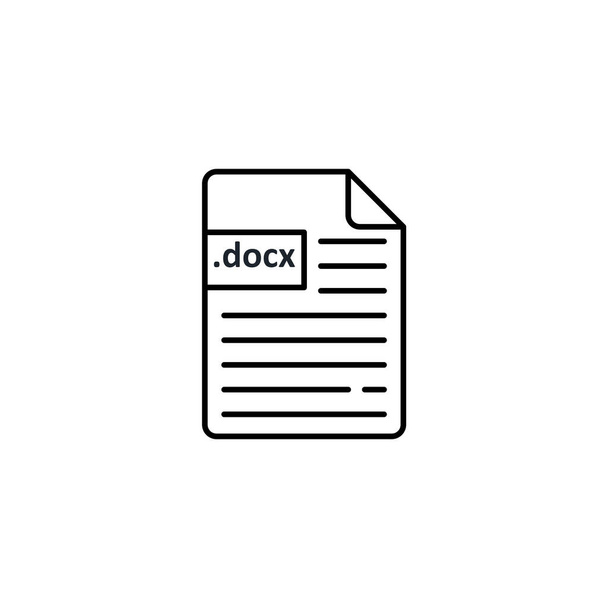 Ícone de arquivo Docx. Design de ícone para arquivos de extensão, pastas e documentos. Vetor - Vetor, Imagem