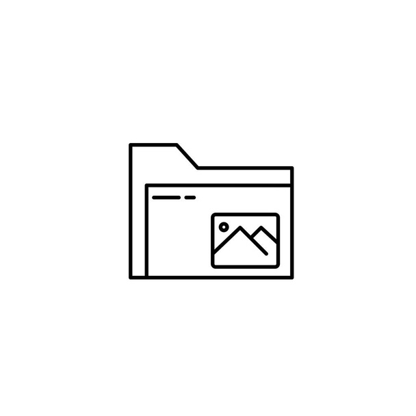 Icona cartella file immagine. Icona di design per i file di estensione, cartelle e documenti. Vettore - Vettoriali, immagini