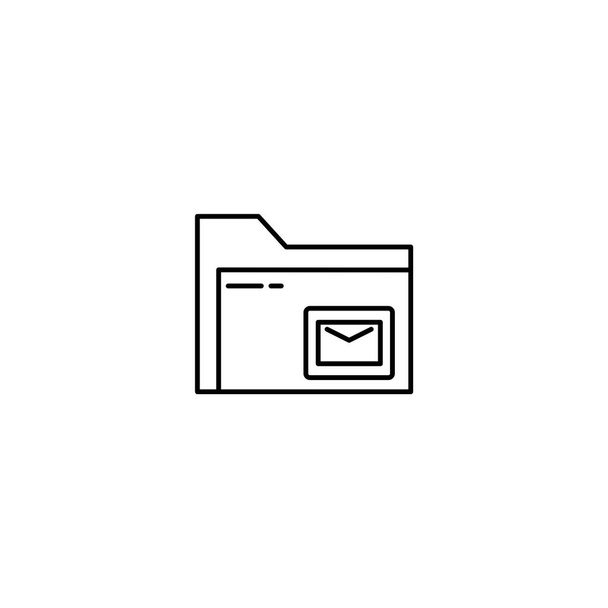 Icona cartella messaggi. Icona di design per i file di estensione, cartelle e documenti. Vettore - Vettoriali, immagini