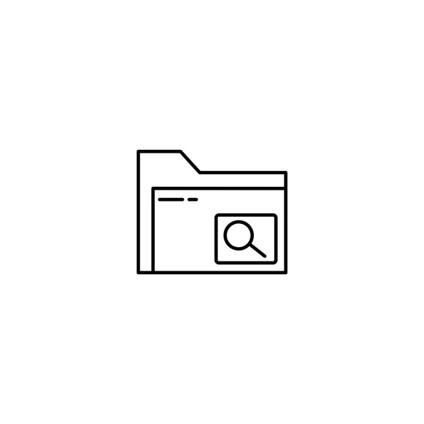 Icono de búsqueda de carpetas. Diseño de iconos para archivos de extensión, carpetas y documentos. Vector - Vector, Imagen