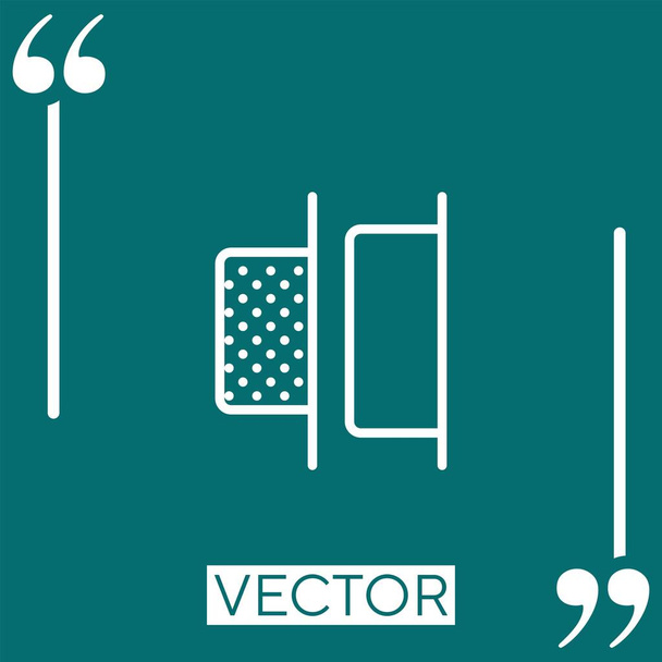 right alignment   vector icon Linear icon. Editable stroke line - Vector, Image