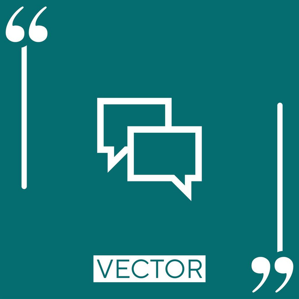 bulle vocale icône vectorielle icône linéaire. Ligne de course modifiable - Vecteur, image