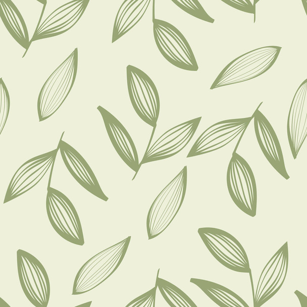 Beautifull tropical flowers and leaves seamless pattern design - Vector, imagen