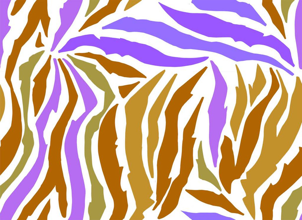 虎の毛皮のパターンと虎の頭の色の背景のイラスト。ベクターイラスト - ベクター画像