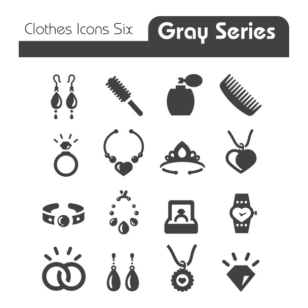 Clothes Icons Gray Series Six - Vector, Image