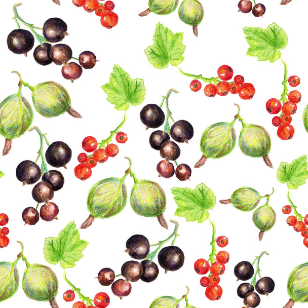 Seamless pattern with berries - Φωτογραφία, εικόνα