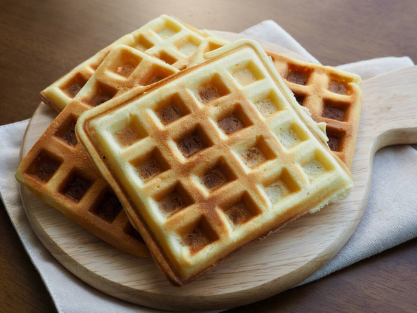 forma quadrata waffle sfondo, cibo - Foto, immagini