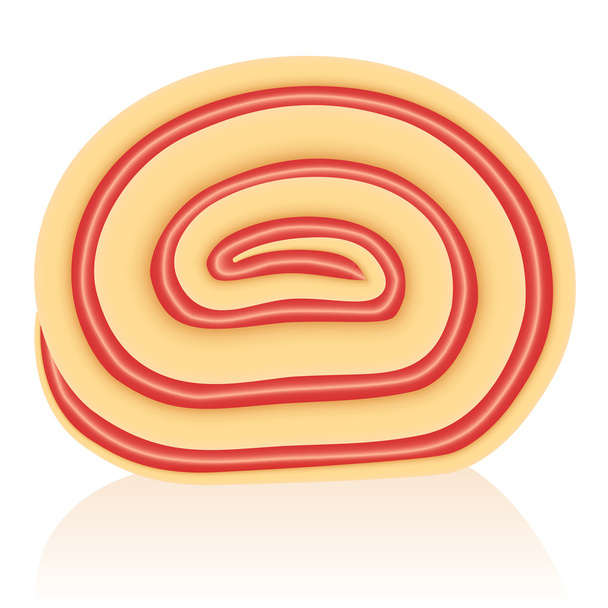 Swiss roll aardbei - Vector, afbeelding