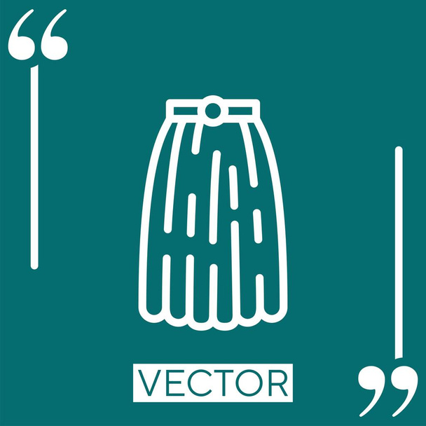 skirt Linear icon. Editable stroke line - Vector, Image
