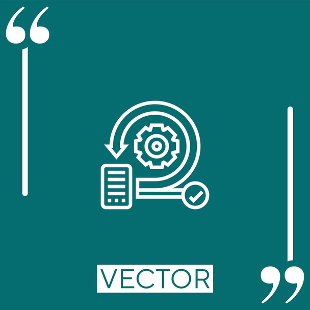iteratie vector icoon Lineair icoon. Aanpasbare streepjeslijn - Vector, afbeelding