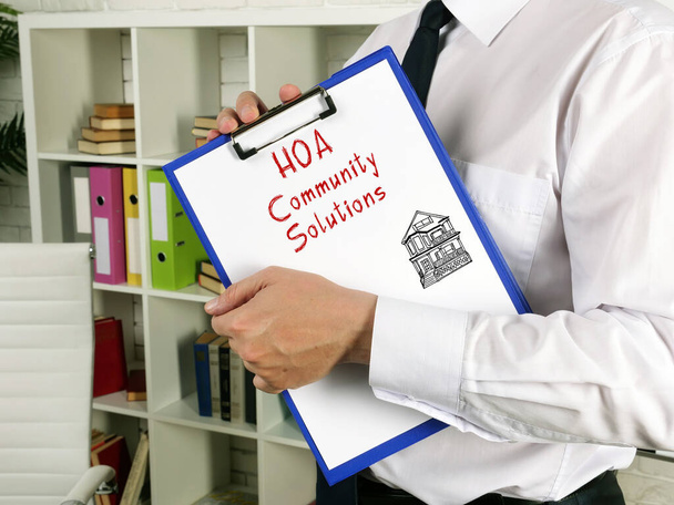 Homeowner Association HOA Community Solutions frase na página - Foto, Imagem