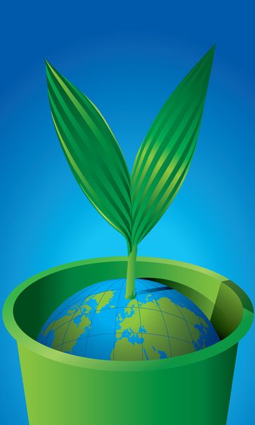 Vihreän maailman konseptivektori
 - Vektori, kuva