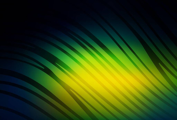 Σκούρο μπλε, πράσινο διάνυσμα φόντο με ρυτίδες. Μια λαμπρή απεικόνιση, η οποία αποτελείται από καμπύλες γραμμές. Αφηρημένος σχεδιασμός για την ιστοσελίδα σας. - Διάνυσμα, εικόνα