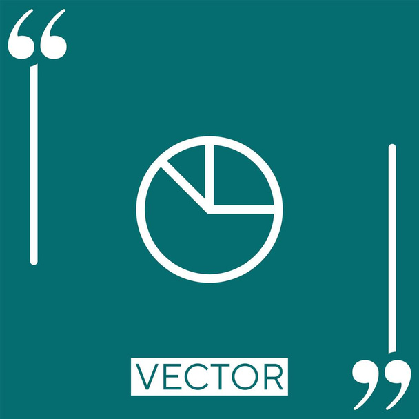 pie cart vector icon Linear icon. Editable stroked line - Vector, Image