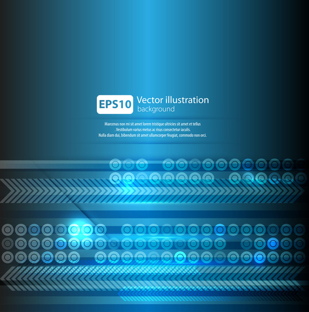 High-tech blue vector background - Vector, Image