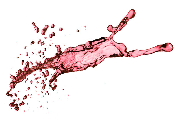 červené víno splash, izolované na bílém pozadí - Fotografie, Obrázek