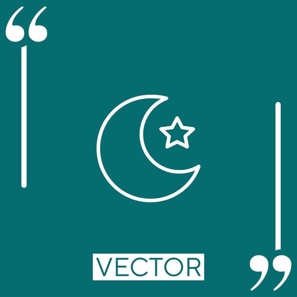 night   vector icon Linear icon. Editable stroked line - Vector, Image