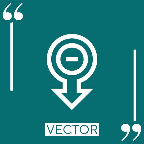 substract vector icon Icono lineal. Línea acariciada editable - Vector, imagen
