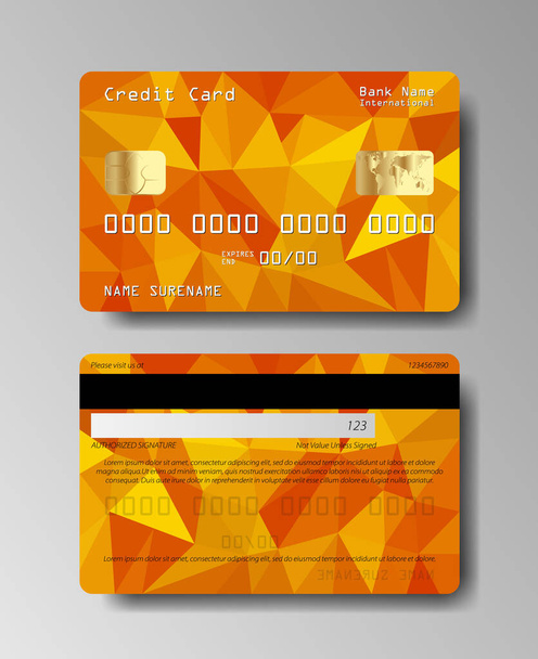 Cartão bancário de plástico. Vetor - Vetor, Imagem
